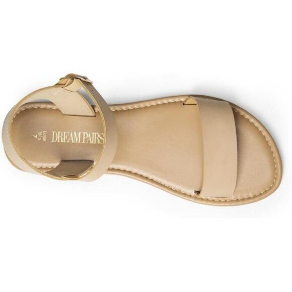 Womens Ankle Strap Flat Sandals Open Toe Summer Shoes Casual Beach Slides - Picture 3 of 7